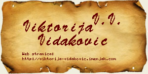 Viktorija Vidaković vizit kartica
